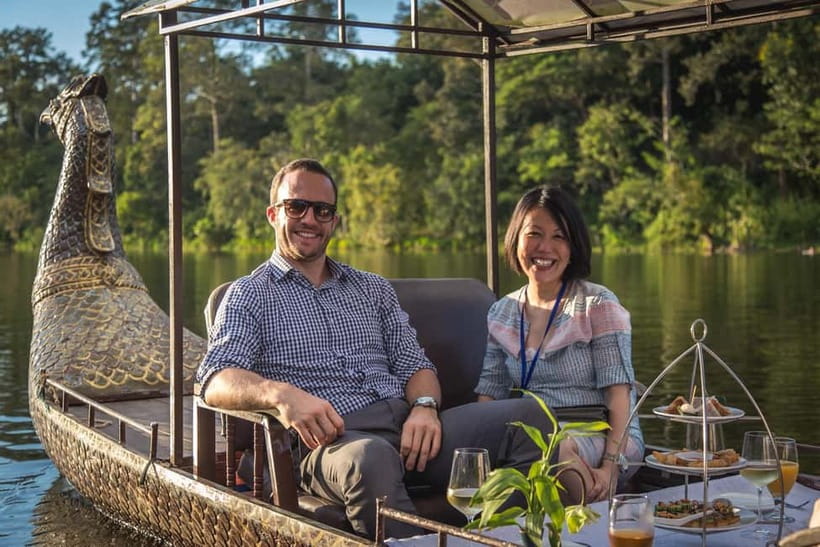 Angkor Bike tour & Gondola Sunset Boat - Fresh fruit, cold water, and a rural pause