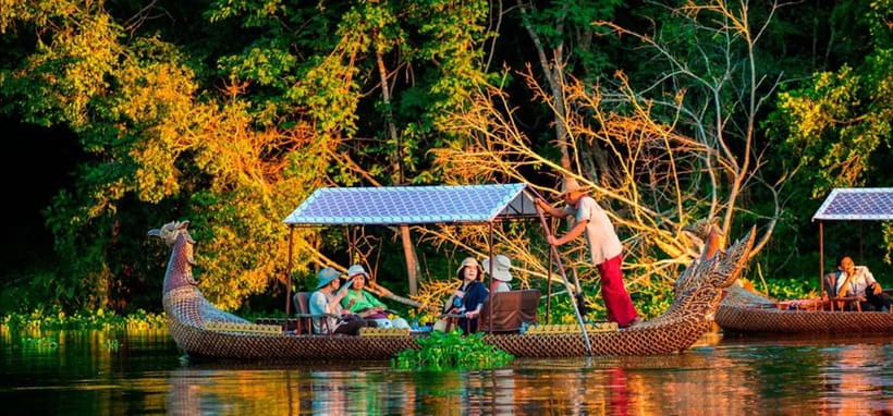 Angkor Bike tour & Gondola Sunset Boat - Sunset on an ancient waterway