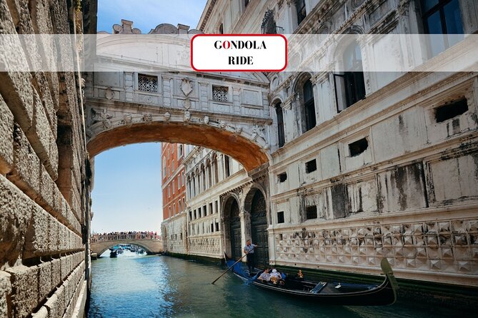 Crafted Gondola Ride under Breathtaking Bridge of Sighs™ - Under the Bridge of Sighs in a Shared Gondola
