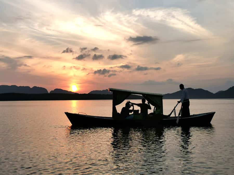 Ko Lanta: Sunrise Gondola Boat Ride with Breakfast - The wooden gondola ride toward Lanta Bay