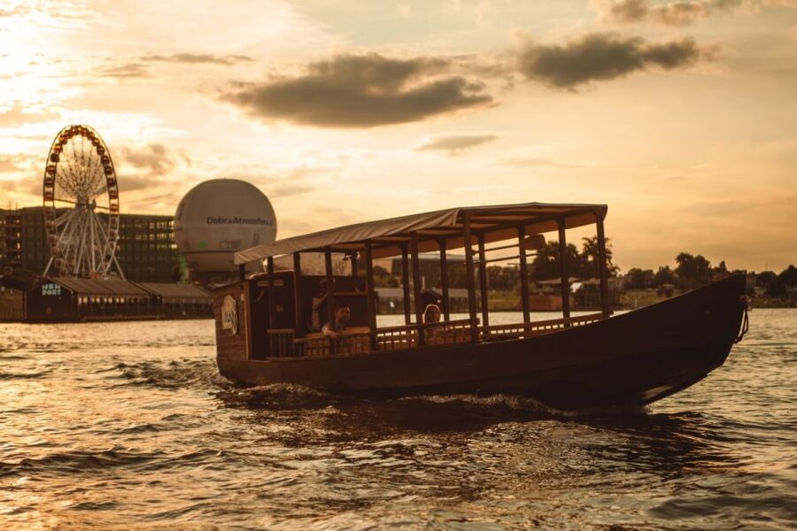 Krakow: Vistula Night Cruise by Gondola w/ Audio Commentary - The wooden gondola is part of the experience