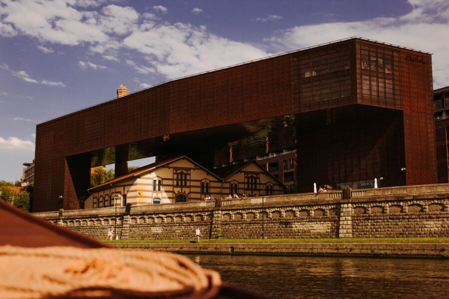 Krakow: Vistula Night Cruise by Gondola w/ Audio Commentary - Kazimierz, Bernatek Bridge, and the first river views