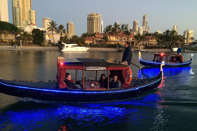 Private, luxury Gold Coast Gondola cruise with cheese & wine - Settling into the gondola with wine and cheese
