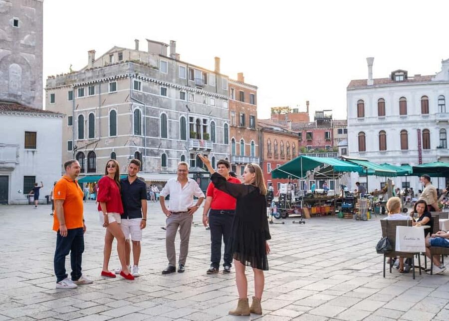 Venice: City Center Walking Tour & Iconic Gondola Ride - Ponte delle Tette and Palazzo Grimani