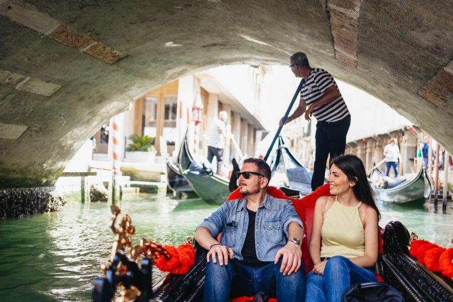Venice: Grand Canal Gondola Ride with App Commentary - The Grand Canal sights, from La Fenice to Punta della Dogana
